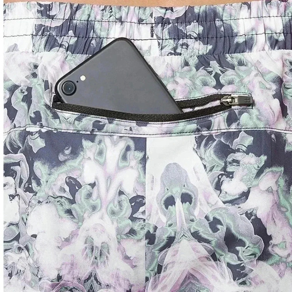 Sweaty Betty Women's  XS Interval Run Shorts Gray Mint Polyester Stretch Active - Picture 8 of 11